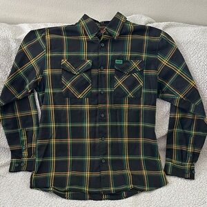 DIXXON Ganja Colored Plaid Button-Down Shirt